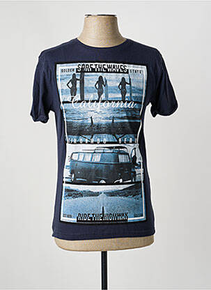 T-shirt coupe cintrée manches courtes bleu TREEKER 9 homme
