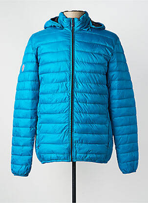 Doudoune poches a capuche bleu WAXX homme