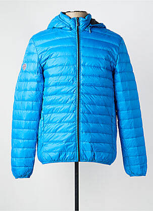 Doudoune poches a capuche bleu WAXX homme
