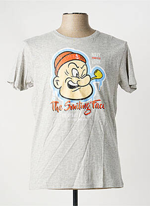 T-shirt tissage chiné manches courtes gris RITCHIE homme