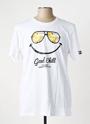 T-shirt coupe cintrée manches courtes blanc TREEKER 9 homme