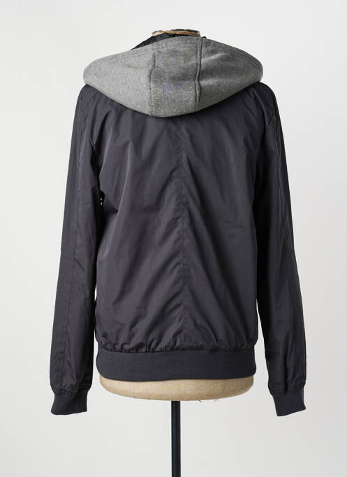Coupe-vent poignets bords-côtes a capuche gris TEDDY SMITH homme