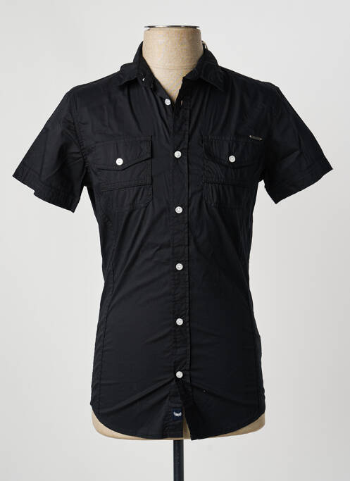 Chemise manches courtes poches noir KAPORAL homme