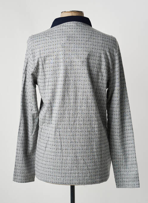 Polo manches longues manches longues bleu RITCHIE homme