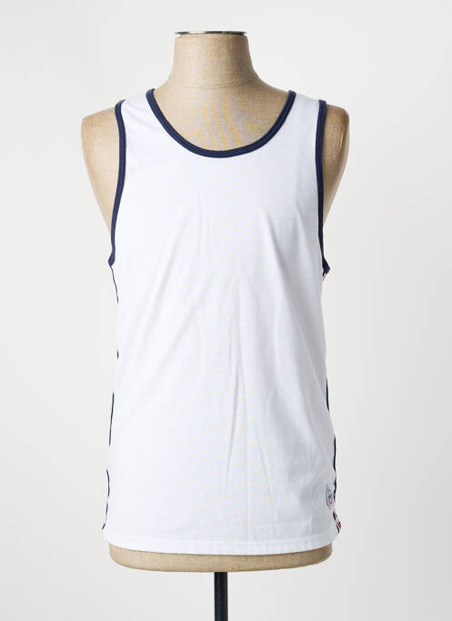 Débardeur coupe cintrée sans manche blanc WAXX homme