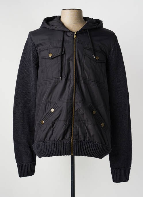 Doudoune poches a capuche noir KAPORAL homme
