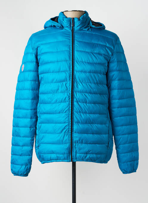 Doudoune poches a capuche bleu WAXX homme
