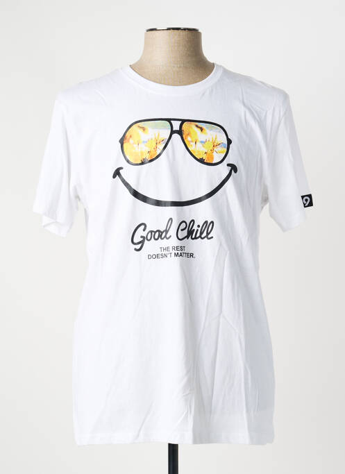 T-shirt coupe cintrée manches courtes blanc TREEKER 9 homme
