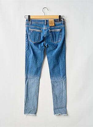 Jeans coupe slim fermeture zippée sous rabat boutonné bleu KAPORAL femme