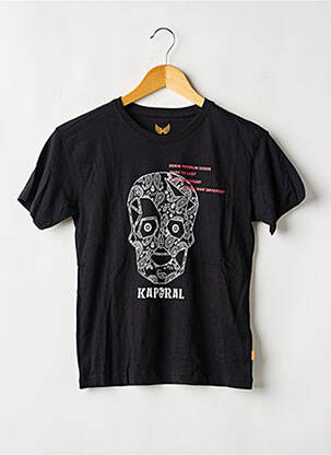 T-shirt coupe droite manches courtes noir KAPORAL garçon