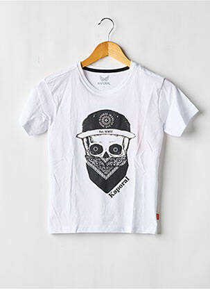 T-shirt coupe droite manches courtes blanc KAPORAL garcon