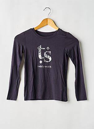 Top coupe droite manches longues gris TEDDY SMITH fille