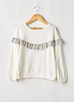 Sweat-shirt manches longues manches longues blanc MINI MIGNON fille