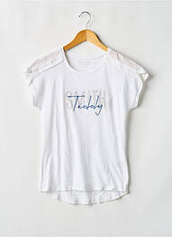 T-shirt coupe droite manches courtes blanc TEDDY SMITH fille