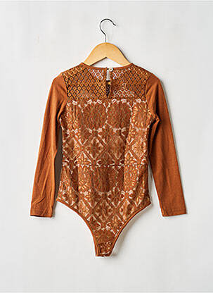 Body manches longues manches longues marron G66 fille