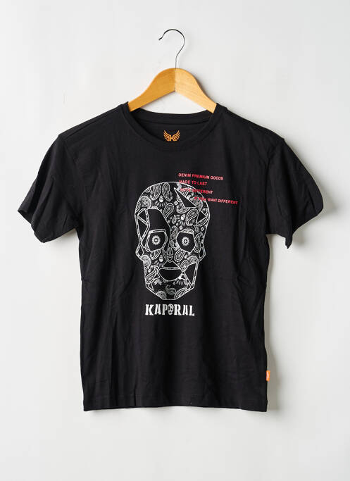 T-shirt coupe droite manches courtes noir KAPORAL garcon