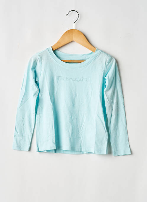 Top coupe droite manches longues bleu TEDDY SMITH fille