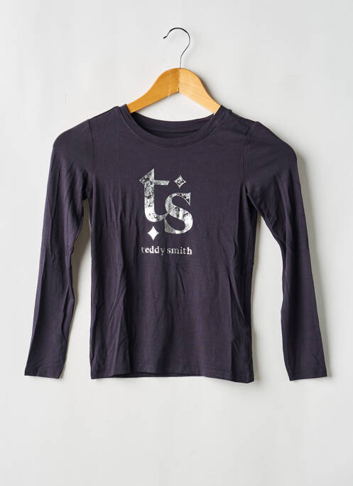 Top coupe droite manches longues gris TEDDY SMITH fille