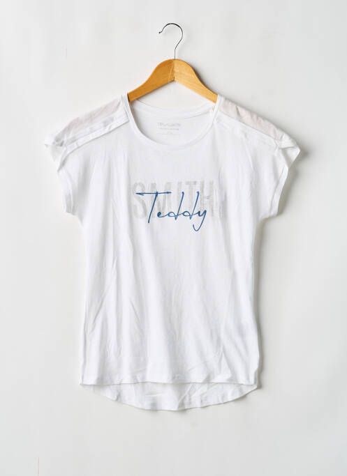 T-shirt coupe droite manches courtes blanc TEDDY SMITH fille