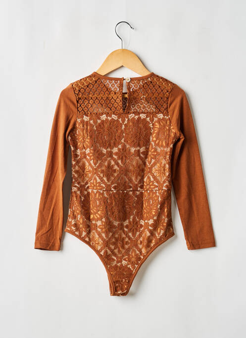 Body manches longues manches longues marron G66 fille