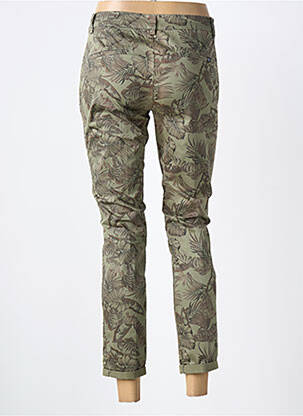 Pantalon 7/8 fermeture zippée sous rabat boutonné vert TEDDY SMITH femme