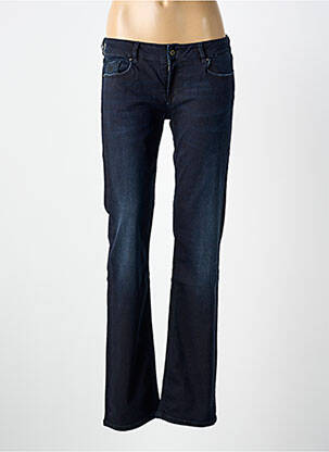 Jeans coupe droite effet usé délavé taille normale bleu KAPORAL femme