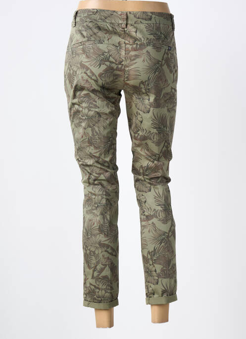 Pantalon 7/8 fermeture zippée sous rabat boutonné vert TEDDY SMITH femme