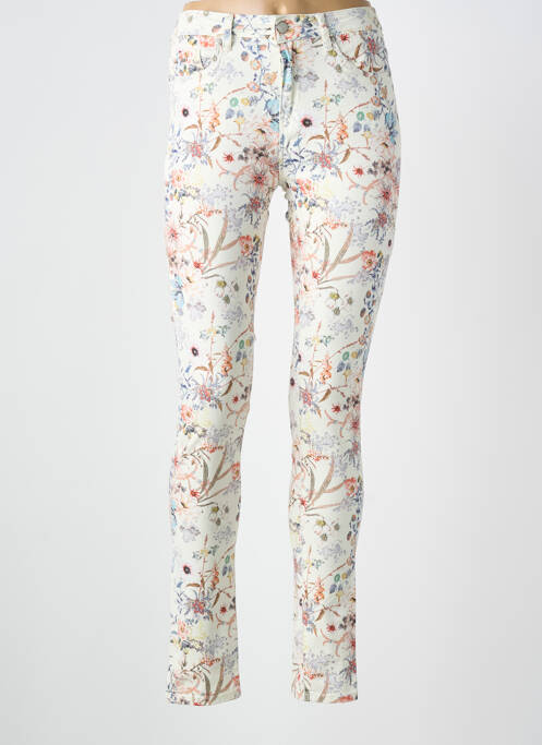 Pantalon slim tissage popeline taille normale blanc KAPORAL femme