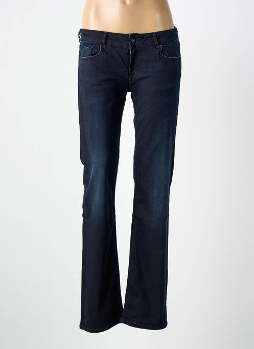 Jeans coupe droite effet usé délavé taille normale bleu KAPORAL femme