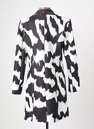 Manteau long coupe cintrée sans capuche noir JOLIFLY & JUSTINE Y femme