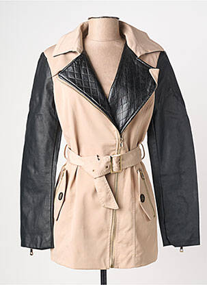 Trench tissage popeline sans capuche beige MISS SISSI femme