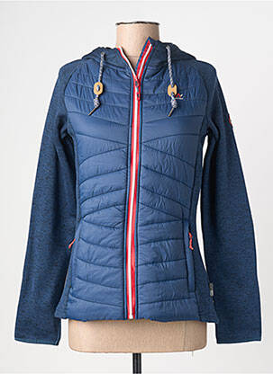 Doudoune poches a capuche bleu WANABEE femme