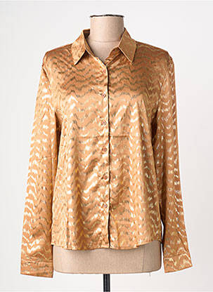 Chemisier coupe cintrée manches longues beige SUZZY & MILLY femme