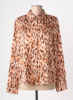 Chemisier coupe fluide manches longues marron SUZZY & MILLY femme