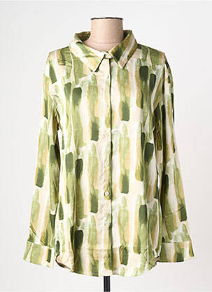 Chemisier coupe fluide manches longues vert SOPHYLINE femme