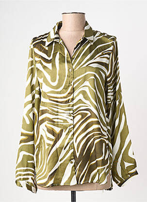 Chemisier coupe fluide manches longues vert AKOZ DE TOI femme