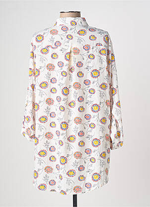 Tunique manches longues col chemisier blanc CHRISTY femme