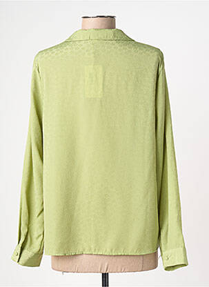 Chemisier tissage crêpe manches longues vert SEASON femme