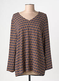 Blouse manches longues manches longues marron AKOZ DE TOI femme