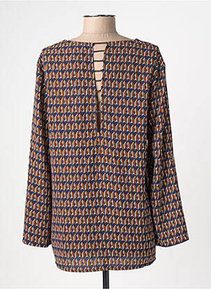 Blouse manches longues manches longues marron AKOZ DE TOI femme