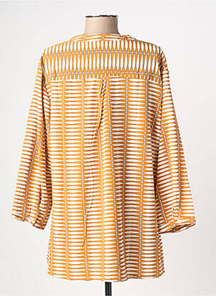 Tunique manches longues fermeture boutonnée sur le devant jaune CHRISTY femme