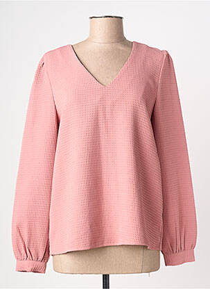 Chemisier coupe cintrée manches longues rose CERISE BLUE femme