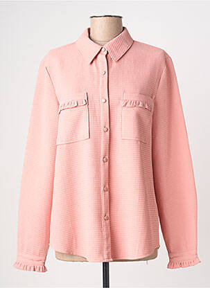 Chemisier tissage crêpe manches longues rose GRACIELA femme