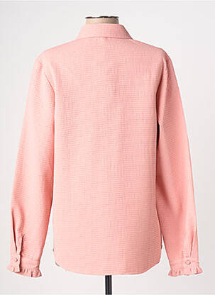 Chemisier tissage crêpe manches longues rose GRACIELA femme