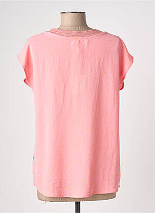 Top coupe fluide manches courtes rose V.CODE femme