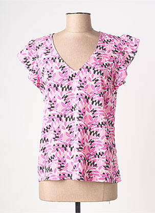 Top manches courtes manches courtes rose AKOZ DE TOI femme