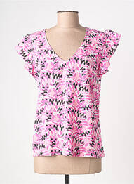 Top manches courtes manches courtes rose AKOZ DE TOI femme