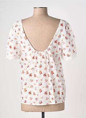 Blouse imprimé fleurs manches courtes beige CERISE BLUE femme
