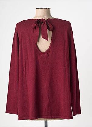Pull coupe droite manches longues rouge SWEEWË femme