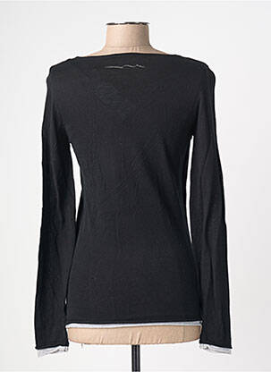 Pull maille fine manches longues noir TEDDY SMITH fille